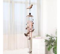 Homeponnew Carillon éolien en métal avec motif papillon et ange, cloches en aluminium pour jardin, cour, terrasse, décoration pré-assemblée à suspendre pour une utilisation en intérieur et en