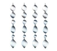 Homeponnew Carillon éolien réfléchissant dissuasif pour jardin, terrasse et porche - Cloche décorative à suspendre en métal avec 12 feuilles, forme cercle/cœur/goutte d'eau/arête de poisson (arête de