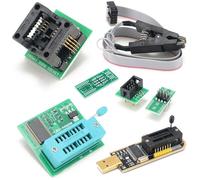 Homeponnew CH341A Programmateur USB pour série 24/25 EEPROM et BIOS - Adaptateur 1,8 V avec clip SOIC8, support de mémoire flash SPI pour TV, carte mère, LCD, routeur, décodeur
