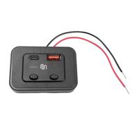 Homeponnew Chargeur de voiture double USB-C et USB-A 48 W avec charge rapide 3.0, 30 W Type-C + sortie USB 18 W, pour véhicules 12 V - 24 V, y compris les voitures, camping-cars, camions et bateaux