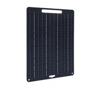 Homeponnew Chargeur solaire portable 10 W avec port USB, panneau en silicone monocristallin pour chargement de téléphone portable, construction légère et flexible pour le camping en plein air, noir (1