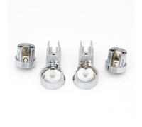 Homeponnew Charnières de paroi de douche pour verre de 6 mm, supports de charnière de baignoire en ABS chromé, matériel de montage gauche et droit pour cabine de douche