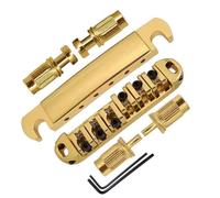 Homeponnew Chevalet de selle réglable en laiton et cordier pour guitares de style Tune-O-Matic, compatible avec guitares électriques LP SG et Epiphone, Zin