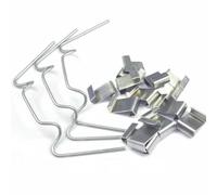 Homeponnew Clips de vitrage de serre pour verre de 3 à 4 mm, clips W et Z en acier inoxydable pour panneaux acryliques en polycarbonate, chevauchement de 12 mm, compatibles avec la plupart des