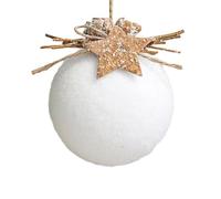 Homeponnew Cloche blanche 9 x 7 cm, 11,5 g, mousse festive idéale pour les vacances de Noël, ces pendentifs de Noël en mousse sont durables et résistants lorsque la cloche blanche 9 x 7 cm