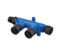 Homeponnew Connecteur marin M12-5P T Répartiteur IP67 pour NMEA 2000 Backbone Drop Communication avec équipement marin compatible GARMIN SIMRAD (1 mâle vers 3 femelles)