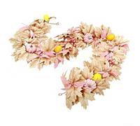 Homeponnew Couronne de feuilles d'érable artificielles d'automne en plastique durable pour intérieur et extérieur, décoration d'intérieur et de Thanksgiving (A12)