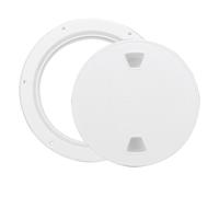 Homeponnew Couvercle de trappe d'inspection pour bateaux et yachts, panneau d'accès rond en ABS avec design vissé, 10,2 cm, blanc, joint étanche, entretien facile