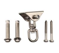 Homeponnew Crochet de plafond en acier inoxydable pour chaise suspendue | Crochet pivotant à 360° | Capacité de charge de 450 kg | Pour chaise à bandoulière, hamac de yoga, voile solaire, sac de surf