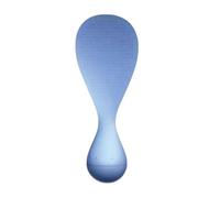 Homeponnew Cuillère à riz en verre avec poignée verticale, design anti-adhésif, facile à nettoyer, matériau PP pour cuisine, rose/blanc/bleu (bleu)