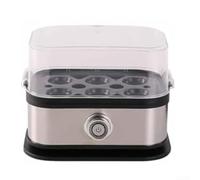 Homeponnew Cuiseur à œufs 6 en 1 - Capacité : 6 œufs - Arrêt automatique - Fonctions : ébullition / pocher / brouiller / vapeur / omelette - 21 x 15 x 14 cm - Compact - Passe au lave-vaisselle