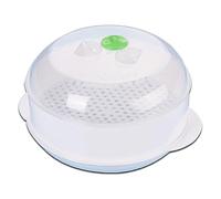 Homeponnew Cuiseur vapeur compact pour une cuisine saine, plastique de qualité alimentaire avec couvercle transparent, 21 x 21 x 12 cm, facile à nettoyer, utilisation multifonction pour légumes et riz