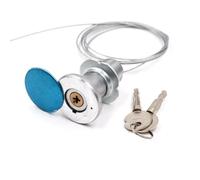 Homeponnew Cylindre de serrure manuel pour porte de garage avec câble en fil d'acier de 1,8 m, noyau en alliage de zinc et cuivre, pour panneaux de porte de 25 à 45 mm d'épaisseur, design clé croisée