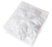 Homeponnew Décoration de sapin de Noël en forme d'ours polaire avec motif flocon de neige, mousse blanche à suspendre pour décoration de vacances festive à la maison ou au bureau