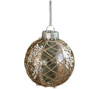 Homeponnew Décoration dorée. 8 cm de taille pailletée idéale pour les vacances de Noël pour un éblouissement durable pour un effet scintillant lorsqu'il est accroché sur des arbres de Noël. Ornement