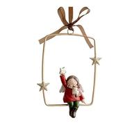 Homeponnew Décoration festive en résine verte idéale pour les vacances de Noël. Design unique. Ces décorations de Noël améliorent l'ambiance festive, ce qui en fait un choix pour les vacances