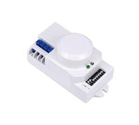 Homeponnew Détecteur de mouvement pour micro-ondes avec technologie Doppler 5,8 GHz, portée de 2 à 10 m, temporisation réglable, détection de lumière ambiante, pour usage industriel et commercial
