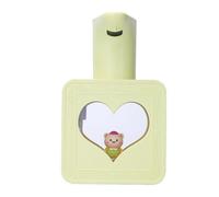 Homeponnew Distributeur automatique de savon moussant avec capteur, montage mural et rechargeable par USB, grande capacité de 400 ml, pour salle de bain et cuisine, jaune citron