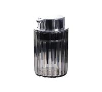 Homeponnew Distributeur de savon moussant pour salle de bain - Flacon de remplissage de lotion à poussoir avec bec de grand diamètre - Matériau transparent PET + ABS - 12,7 x 8 x 7 cm - Gris