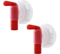 Homeponnew DN61 Robinet de solution nutritive de jardin en plastique de 61 mm pour réservoirs de 15 à 60 L, rouge et blanc, avec buse de 56 à 60 mm de diamètre pour une distribution précise du liquide