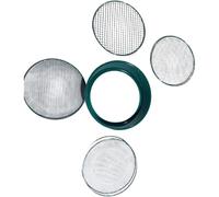 Homeponnew Écran de sédiments en métal remplaçable à trois ouvertures pour tamis de sol de jardin - Construction en acier, mailles de 3/6/9/12 mm, vert