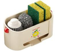 Homeponnew Égouttoir à vaisselle pliable multifonction avec porte-éponge, organiseur pour évier, crème, vert frais, violet raisin