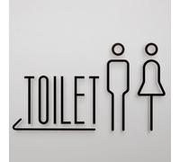 Homeponnew Elefor Gant Plaque de toilettes en acrylique avec finition galvanisée, transparente Restroofor M pour porte ou mur pour tableau d'âge pour une navigation facile, pour et facile à nettoyer