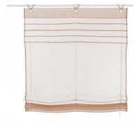 Homeponnew Elegant Dimout Store romain à œillets pour cuisine ou bureau 120 x 140 cm Polyester Installation facile avec crochets en V et tiges Plusieurs couleurs disponibles