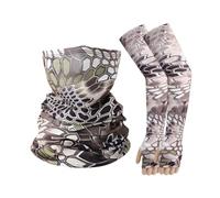 Homeponnew Ensemble de produits Cet ensemble de manches de foulard de cyclisme comprend un foulard et des manches offrant une couverture complète pour les activités de plein air. Tissu conçu avec...