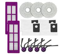 Homeponnew Eureka J15 Max Kit de rechange pour aspirateur robot à vidange automatique avec filtres, serpillères, sacs à poussière et brosses latérales