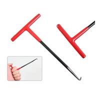 Homeponnew Extracteur de ressort d'échappement avec poignée en T pour enlever et installer le ressort d'échappement de moto, crochet en métal avec poignée en caoutchouc pour mécaniciens professionnels