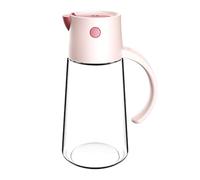 Homeponnew Flacon distributeur d'huile de cuisine automatique 550 ml/650 ml, anti-goutte, avec buse en acier inoxydable, design trou de reflux, verre et polypropylène, pour huile d'olive, sauce soja