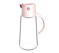 Homeponnew Flacon distributeur d'huile de cuisine automatique 550 ml/650 ml, anti-goutte, avec buse en acier inoxydable, design trou de reflux, verre et polypropylène, pour huile d'olive, sauce soja