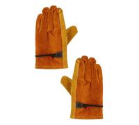 Homeponnew Gants de jardinage en cuir de vachette anti-épines avec doublure en coton, taille L, unisexe pour travaux de jardin en plein air