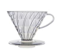 Homeponnew Goutteur à café en plastique transparent et tasse à filtre à main pour 1 à 2 portions, 13,9 x 9,3 x 10,6 cm