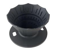 Homeponnew Goutteur à café pliable en silicone pour 1 à 2 tasses, panier filtrant réutilisable pour voyage et camping, noir (noir)