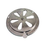 Homeponnew Grille d'aération de barbecue en acier inoxydable pour four et cuisine extérieure, grille d'aération réglable de 125 mm avec levier de contrôle lisse, argenté