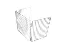 Homeponnew Grille de barbecue pliable en acier inoxydable avec sac, 50 x 20 cm, grande surface de cuisson pour barbecue en plein air et camping