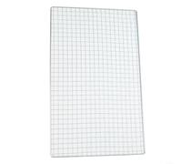Homeponnew Grille de cuisson carrée galvanisée argentée et blanche