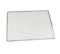 Homeponnew Grille de cuisson carrée galvanisée argentée et blanche