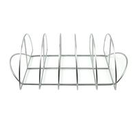 Homeponnew Grille de cuisson demi-ronde en acier inoxydable pour barbecue - Grille de barbecue anti-adhésive pour steak, poulet et cuisson en plein air - 38,5 x 25 x 12 cm