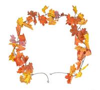 Homeponnew Guirlande de feuilles d'érable artificiel pour maison, jardin, ferme, décoration de 200 cm de long, orange, jaune, rouge, feuilles intérieures et extérieures, escaliers, porte, cheminée