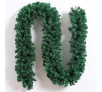 Homeponnew Guirlande de Noël artificielle verte de 270 cm avec 200 branches - Couronne réaliste en PVC pour cheminée, porte, table ou jardin - Décoration de fête de mariage