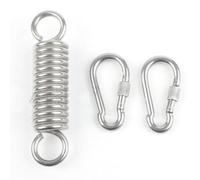 Homeponnew Hameçons de chaise longue à ressort en acier inoxydable robuste double pivotant pour jardin ou terrasse avec capacité de 600 kg