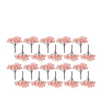 Homeponnew HO Scale Cherry Tree Model Set - 20 pcs Floraison Sakura Paysage Arbres pour modélisme ferroviaire, diorama et jeu de guerre Décoration de paysage