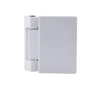 Homeponnew Home Hardware Charnière de porte épaisse haute sécurité avec kit de plaque pour fenêtre, blanc, 62 x 45 mm et 67 x 14 mm, fer + ABS + nylon + alliage d'aluminium, compatible gauche/droite