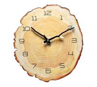 Homeponnew Horloge murale annuelle lumineuse de 30,5 cm, horloge créative silencieuse en MDF pour décoration moderne, design silencieux sans tic-tac pour salon, chambre à coucher ou bureau avec cadran