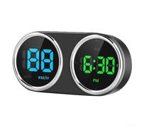 Homeponnew Horloge numérique GPS avec affichage tête haute et affichage 7 couleurs KM/H MP/H pour tableau de bord et pare-brise de voiture HUD avec système d'alarme de survitesse