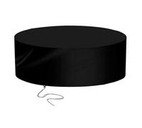 Homeponnew Housse de meubles d'extérieur pour piscine ronde, trampoline et baignoire pour animaux de compagnie - Tissu Oxford 420D avec cordon de serrage Noir L 160 x 30,5 cm