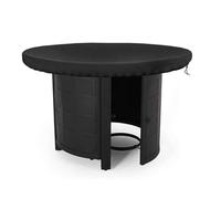 Homeponnew Housse de protection pour plaque de feu d'extérieur en tissu Oxford 420D imperméable et protection anti-UV pour brasero et barbecue rond de 100 cm de diamètre